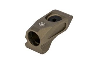 Strike Industries Flat dark earth LINK ANGLED QD sling mount offers an ergonomic, snag-free design compatible with KeyMod or M-LOK